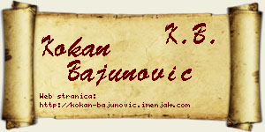 Kokan Bajunović vizit kartica